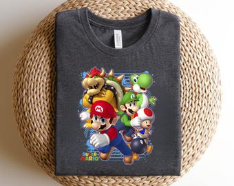 Super Mario, Nintendo, Luigi, Prenses Peach, Yoshi, Toad, Donkey Kong, Prenses Daisy, Bowser, Bowser Jr, Mario bros,charcoal,black and white