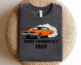 1969 Dodge Charger Shirt, Retro Muscle Car Tee, Classic American Car T-shirt, Vintage Mopar Graphic Tee, Car Enthusiast Gift, Garage Wear