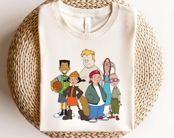 Camiseta infantil de dibujos animados de los 90, camiseta de amigos del patio de recreo, camiseta gráfica retro de días de escuela, ropa de animación vintage, Recreo, TJ, Spinelli