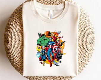 Superhéroe retro, cómic, Capitán América, Iron Man, Thor, Hulk, Viuda Negra, Doctor Strange, Bruja Escarlata, Visión, Marvel, Vengadores,