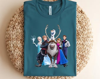 Elsa and Anna Shirt, Frozen Family T-shirt, Cute Olaf Tee, Frozen Birthday Gift, Princess Elsa ShirFrozen, Elsa, Anna, Kristoff, Olaf, Sven