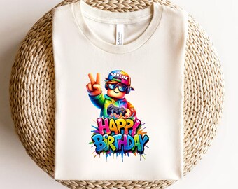 Roblox Colorful Gamer Birthday Shirt, Roblox Block Game Graphic , Kids Happy Birthday Outfit, Roblox Gaming , Roblox game, Roblox birthday
