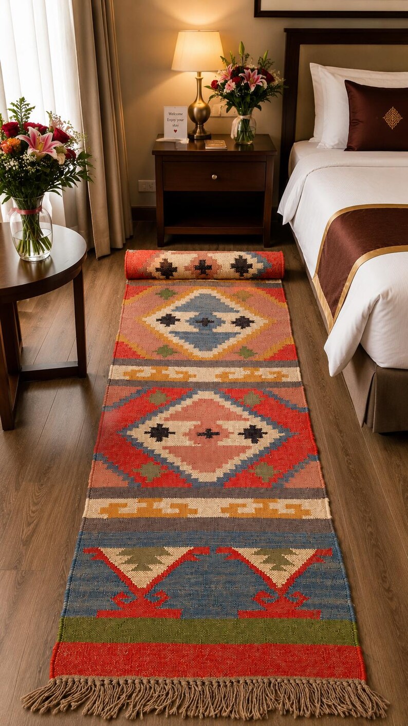 Wool Jute Rug Vintage Kilim Rug Area Rug Boho Rug Floor Rug Outdoor Rug ...