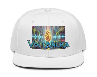 Structured High-Profile Snapback Hat: Acrylic Wool Blend, Flat Visor (22"-24")