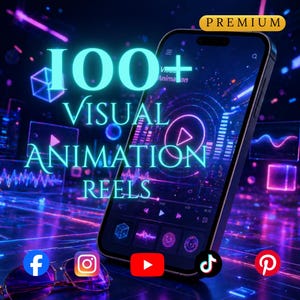 100+ Visual Animation Reels Bundle | Viral Social Media Motion Graphics Pack | Instagram, TikTok, YouTube Shorts, Facebook & Pinterest