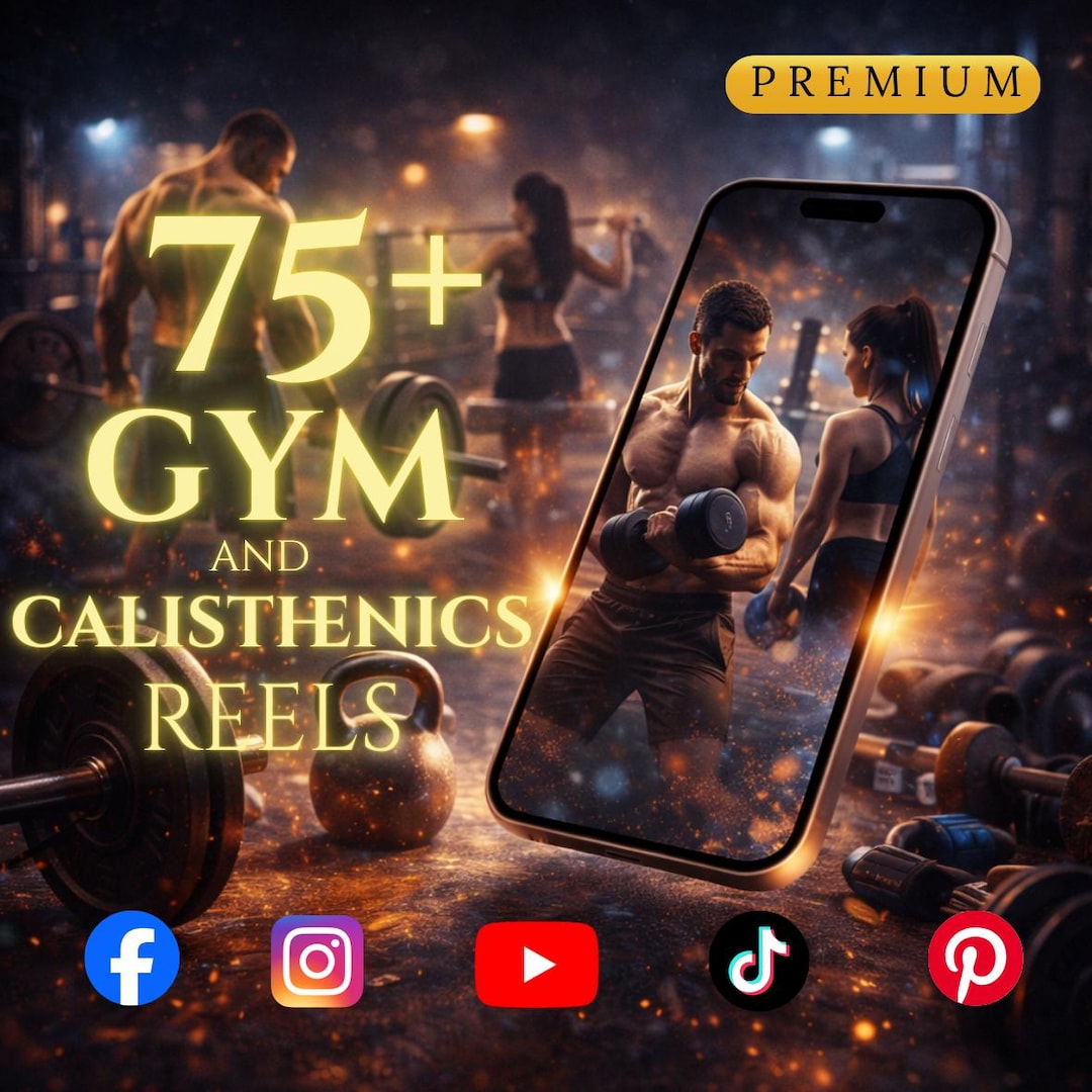 75+ Gym & Calisthenics Reels Bundle | 4K Workout Clips (digital ...