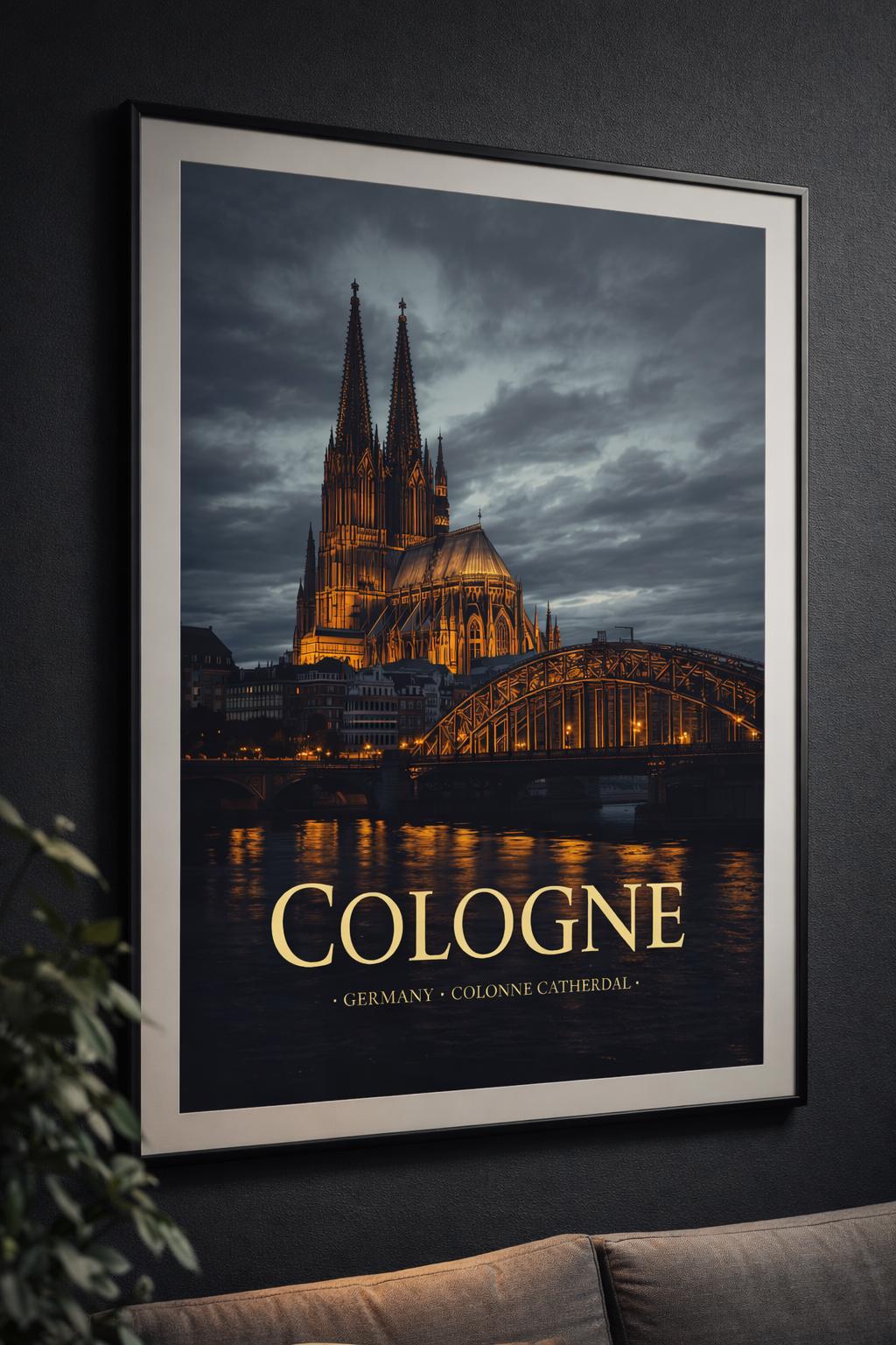 Cologne Germany Travel Poster - Etsy