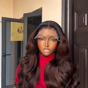 18” layered wavy hair Vietnamese bounce With HD 5by5 lace closure ready to wear Glueless wig