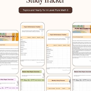 A Level Pure Math 3 Exam Revision Tracker | Cambridge P3 Past Paper Log (PDF Download)