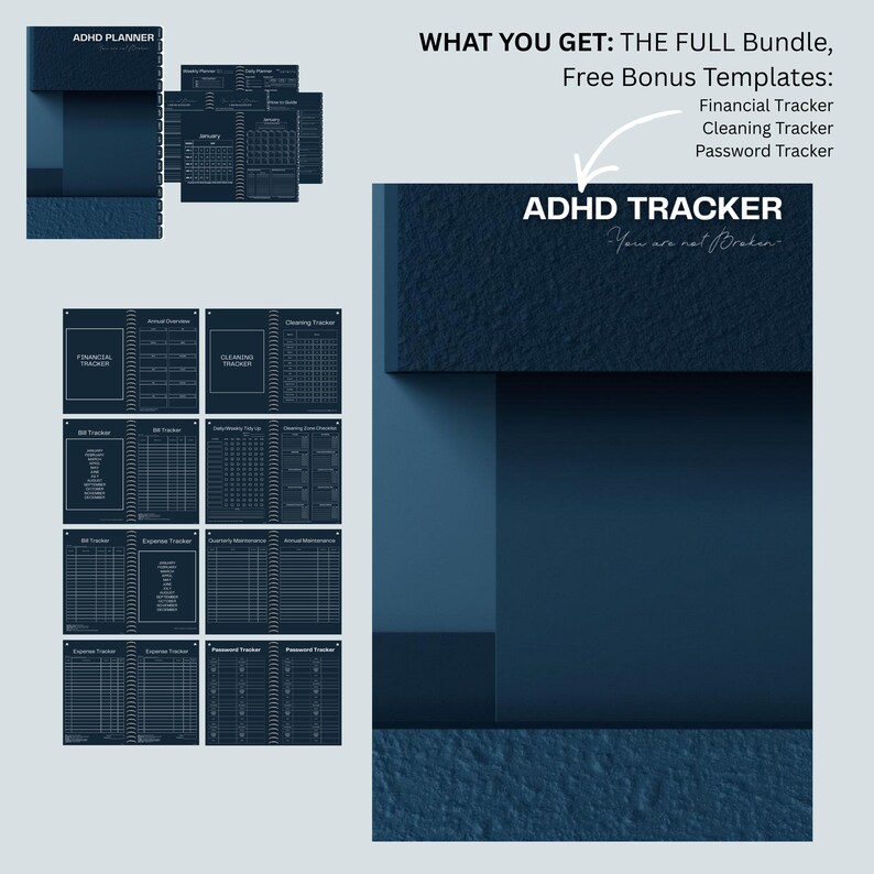 ADHD Dark Mode Planner | Executive Function, Task Paralysis Tool ...