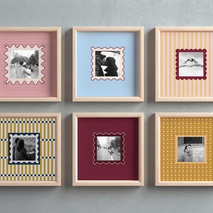 Set mit 12 druckbaren Fotorahmen | Gästebuch-Fotomatten | Memory Keeping Printables | A4 Sofort Download
