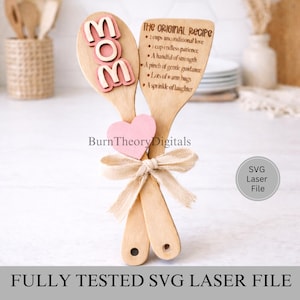Mors citat presentset | SVG digital laserskuren fil Glowforge & Lightburn testad