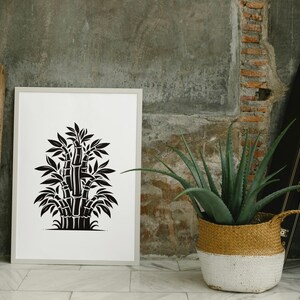 Bamboo SVG Bundle, Oriental Clipart, Zen Nature Cut Files (svg, Dxf ...
