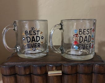 Best Dad Ever Mug | Coffee Mug | Fathers Day Mug| Soccer Dad Mug| Camping Glass Mug