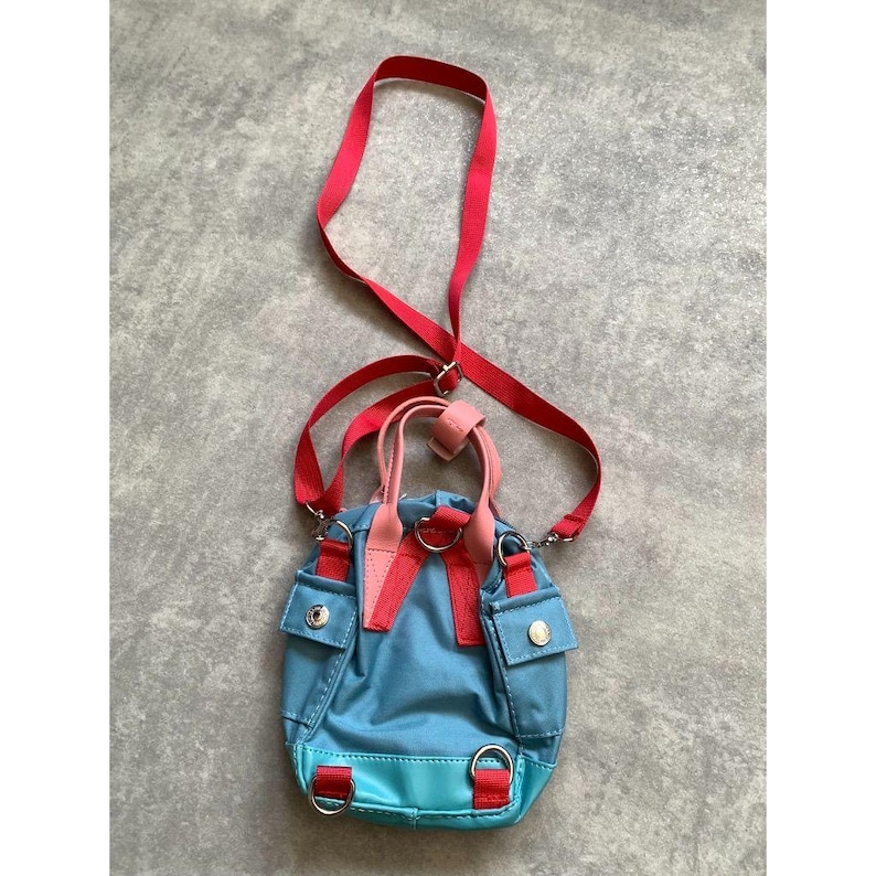Unisex Acne Studios x Fjällräven Kånken Micro Blå Rosa Röd Axelremsväska Återvunnen Polyester Justerbar Rem Liten Axelrem bild 4