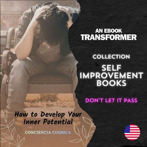 Puede incluir: Portada de ebook con el texto "AN EBOOK TRANSFORMER COLLECTION SELF IMPROVEMENT BOOKS". La portada también incluye el texto "How to Develop Your Inner Potential" y "DON'T LET IT PASS". La imagen muestra a una persona sentada en un banco.