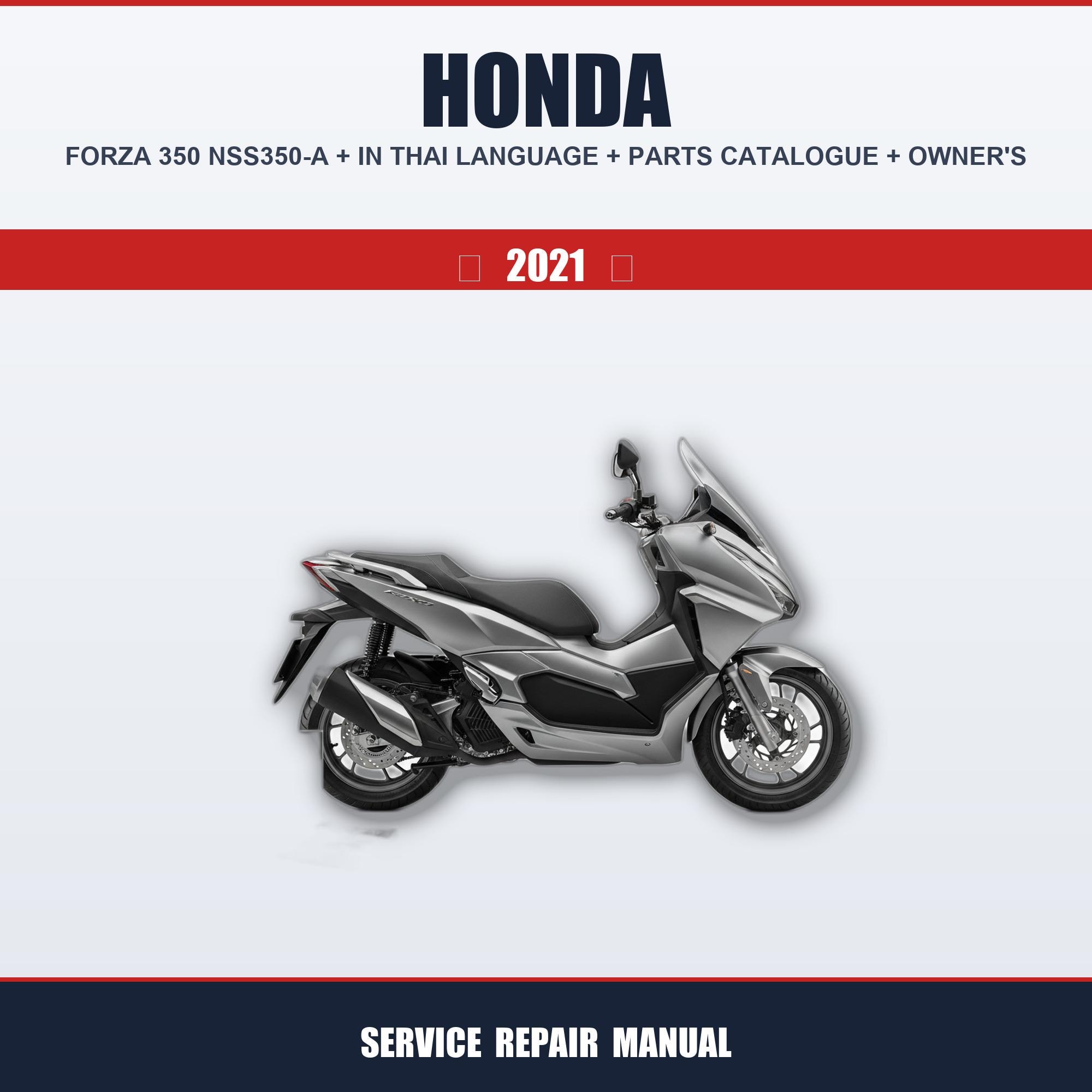 Honda Forza 350 Nss350-a (2021+) Workshop Service Guide in Thai