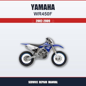 Yamaha WR450f 2002 2003 2004 2005 2006 2007 2008 2009 Service Verkstadshandbok Professionell guide Underhållsguide
