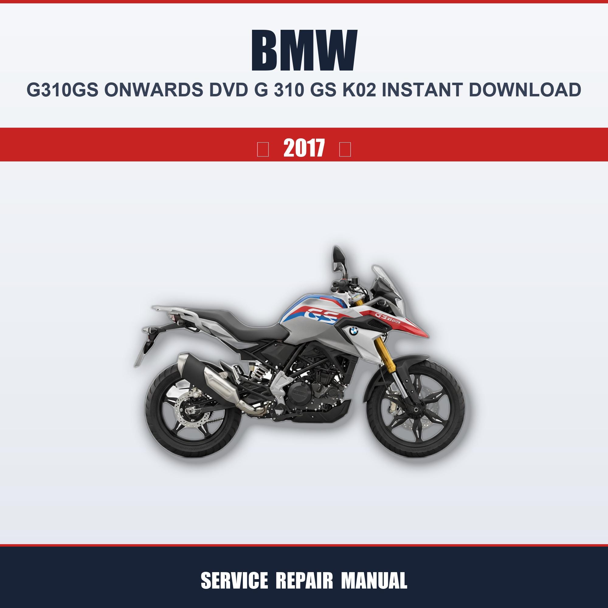 BMW G310 GS Workshop Service Repair Manual – 2017+ Models (USB)