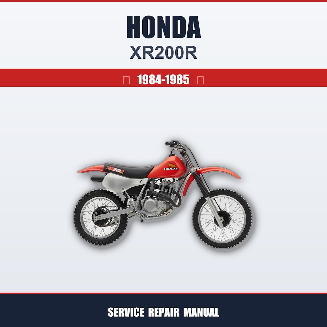 サービスマニュアル　ホンダ　XR200R Honda Xr200r 1984-1985 Workshop Service Guide + Parts Catalog +