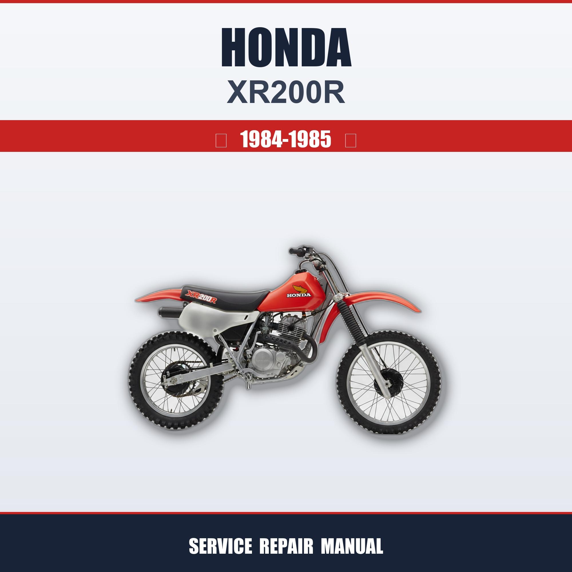 サービスマニュアル　ホンダ　XR200R Honda Xr200r 1984-1985 Workshop Service Guide + Parts Catalog +