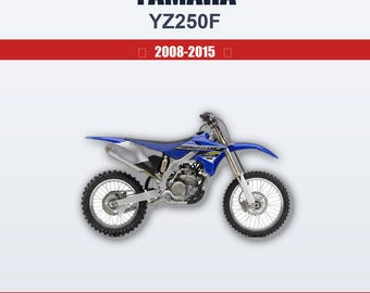 Yamaha Yz250f 2008 2009 2010 2011 2012 2013 2014 2015 Service Verkstadshandbok Professionell guide Underhållsguide