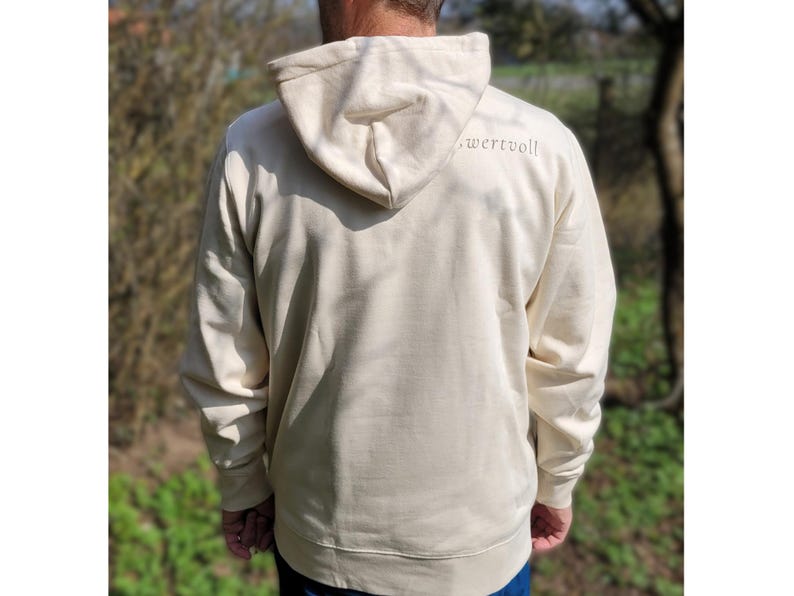 Organic hoodie with back print | Statement hoodie for a better life | Hoodie with meaning | Sustainable unisex hoodie | Gift with depth image 5