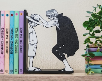 Pirat Anime Buchstütze | Manga inspirierter Buchhalter | Adventure Anime Regal Dekor | Geek Geschenkidee