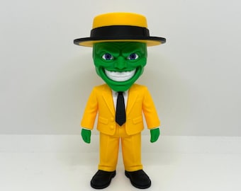 Figura coleccionable de La Máscara / Figura coleccionable de Jim Carrey de La Máscara / Estatua del personaje de la cara verde / Decoración de película / Regalo para fans de los 90