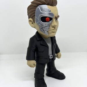 Cyborg Robot Figurine | Sci-Fi Collector Figure | Half Human Half Machine Statue | Geek Gift | Futuristic Shelf Decor