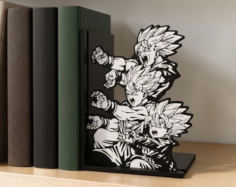 Anime Power Up Buchstütze | Manga Energy Scene Buchhalter | Aktion Regal Dekor | Geek Geschenk für Anime Liebhaber