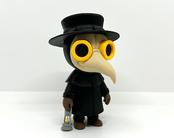 Pest Doktor Figur | Gothic Sammelfigur | Mittelalterliche Doktor Statue | Dunkles Fantasie Dekor | Horror Fan Geschenk