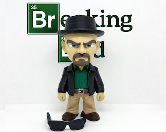 Heisenberg Figur | Walter White Breaking Bad Sammelfigur | TV Serie Statue | Chemie Lehrer Dekor | Fan Geschenk