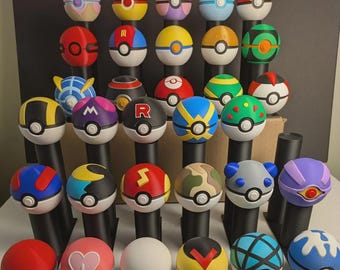 Pokemon Pokeball Collection 70+ Designs - 3D gedrucktes Pokeball Set - wählen Sie Ihr Lieblings-Charakter-Geschenk
