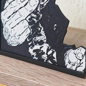 Anime Power User Bookend | Manga Inspired Book Holder | Modern Shelf Decor for Anime Fans image 6
