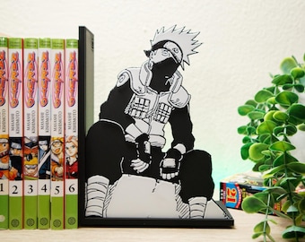 Anime Sensei Buchstütze | Manga Buch Halter Dekor | Masked Krieger Regal Organizer | Anime Raum Dekor Geschenk