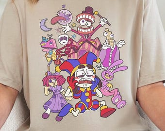 The Amazing Digital Circus Tshirt, Anime Gift Birthday for Boy Girl, Circus Theme Sweatshirt Hoodie, TADC Fan Gift