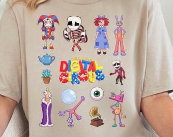 The Amazing Digital Circus Tshirt, Anime Gift Birthday for Boy Girl, TADC Fan Gift, Circus Theme Sweatshirt Hoodie