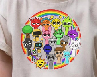 Sprunki Game Tshirt, Roblox Cool Game Tee, Sprunki Owakcx Tshirt, Kids Popular Tee, Sprunki Fan Tee