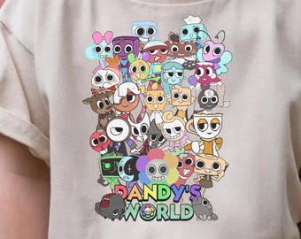Dandys World-speltröja, födelsedagspresent till videospel, speltröja för flickor, söt spelkaraktärströja, speltröja för ungdomar