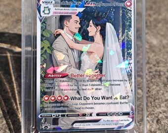 Regalos de aniversario personalizados, regalo de anime con foto personalizada para parejas, tarjeta Pokémon personalizada, regalo de San Valentín, regalo de aniversario