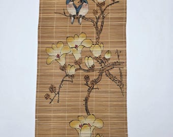Rare Vintage Chinese Mat straw Carpets Handmade Decorative Wall Hanging 38"