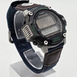 Vintage Casio Pro Trek PRT-30 1405 Twin Sensor Alti Thermo digitalklocka 1990-talet Japan