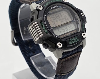 Vintage Casio Pro Trek PRT-70 Twin Sensor Quartz Watch Men's - Etsy