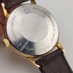 1960s Zodiac Automatic Gold Plated Men's Watch - Vintage Timepiece image 12