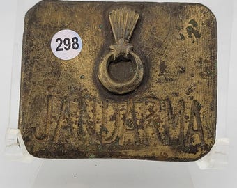 WW1 Ottoman Empire Military Officer Belt Buckle - Rare Osmanli Police Collectible from Turkey