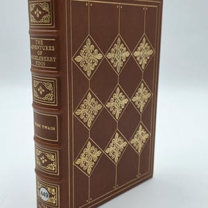 1975 Franklin Library Läderinbunden Huckleberry Finn, Illustrerad Mark Twain-klassiker