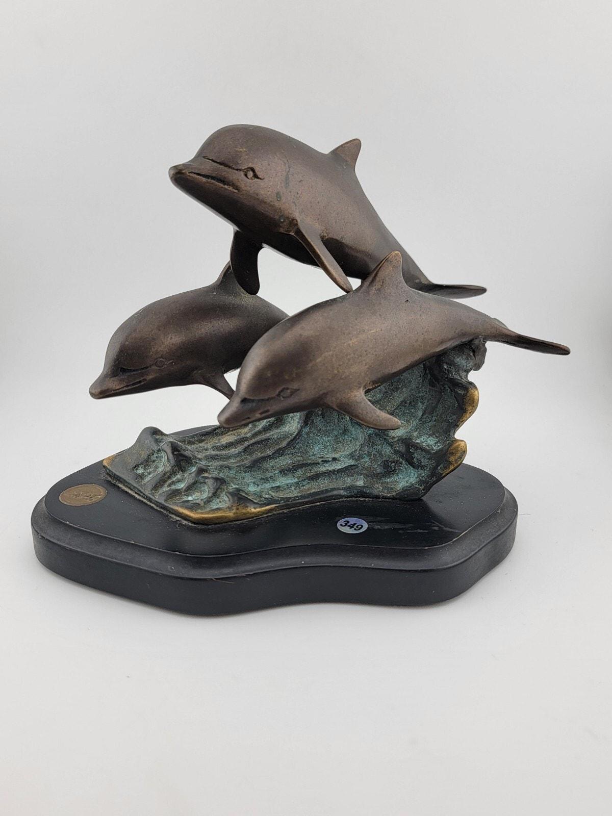 Bronze dolphin statue - Etsy 日本