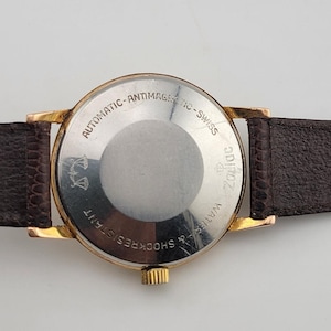 1960s Zodiac Automatic Gold Plated Men's Watch - Vintage Timepiece image 10