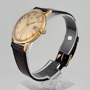 1960s Zodiac Automatic Gold Plated Men's Watch - Vintage Timepiece image 4